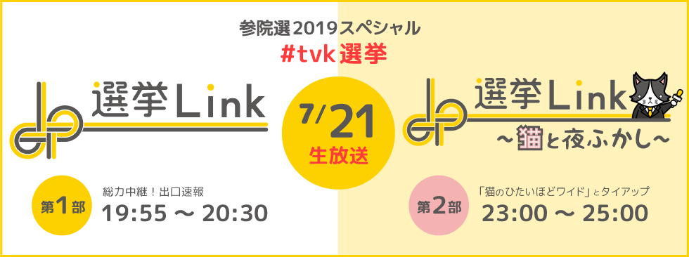 参院選開票特番 選挙ｌｉｎｋ 番組案内 デジタル3ch テレビ神奈川