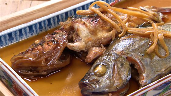 ミノカサゴ・ウリボウの煮つけ